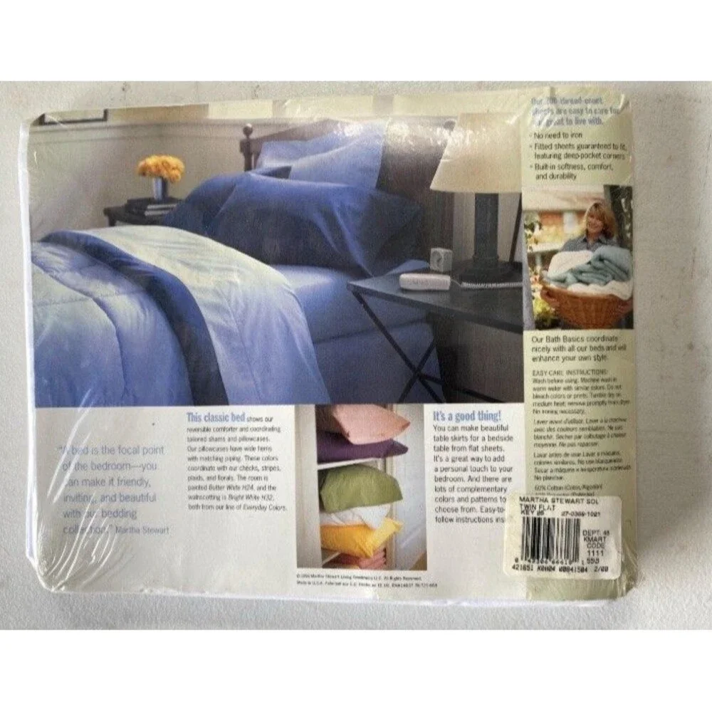 Vintage Martha Stewart Everyday Twin Flat Sheet White 200 TC New USA